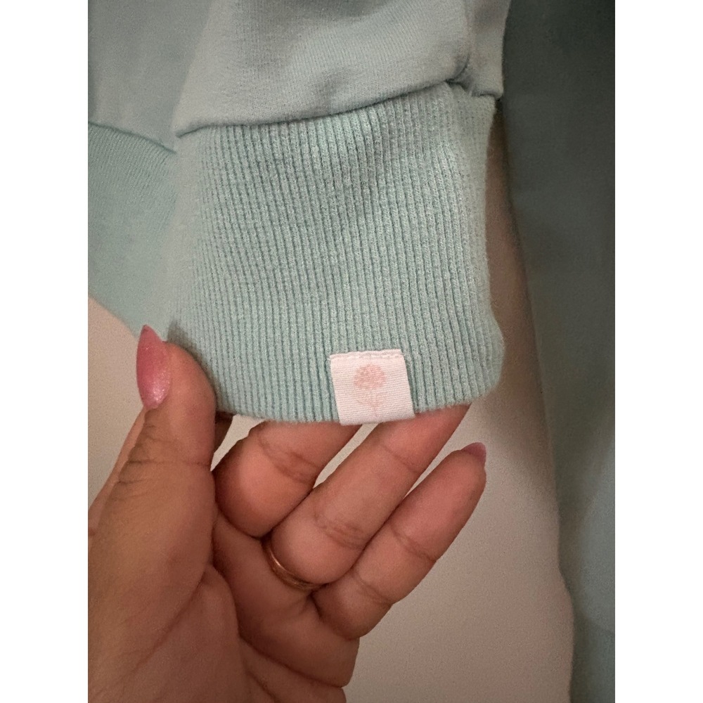 SweetHoney Women's Quarter Zip Cropped Sweatshirt Active Wear Seafoam‎ Size S - Picture 3 of 8